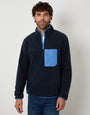 Navy Microfleece Quarter Zip Sweatshirt
