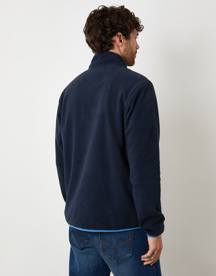 Navy Microfleece Quarter Zip Sweatshirt