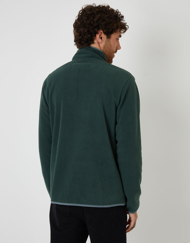 Forest Green Microfleece Quarter Zip Sweatshirt
