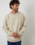 Stone Relaxed Fit Crew Neck Borg Sweatshirt