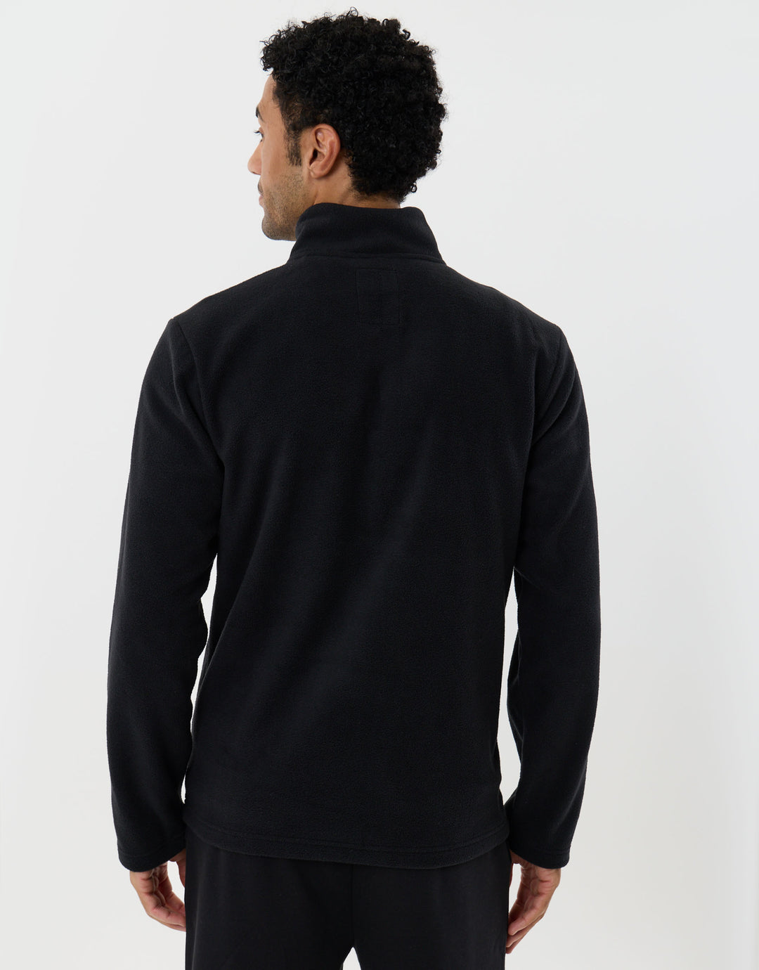 Quarter Zip Fitness Fleece in Black