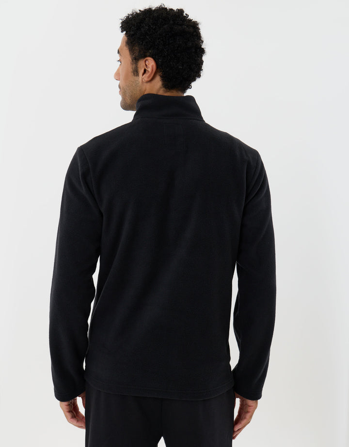 Quarter Zip Fitness Fleece in Black