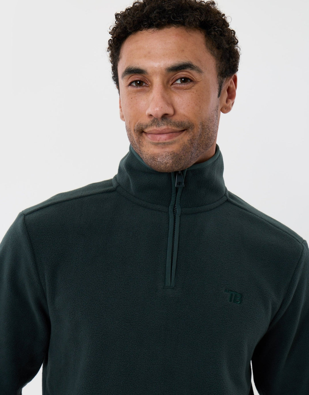Quarter Zip Fitness Fleece in Dark Green