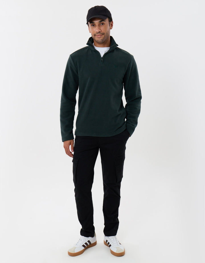 Quarter Zip Fitness Fleece in Dark Green
