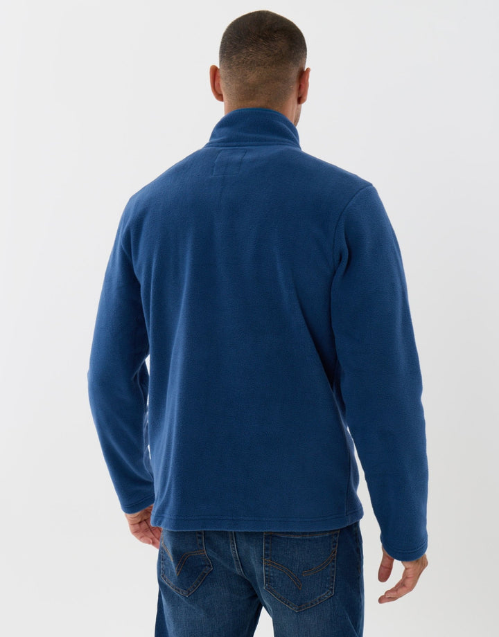 Quarter Zip Fitness Fleece in Denim Blue