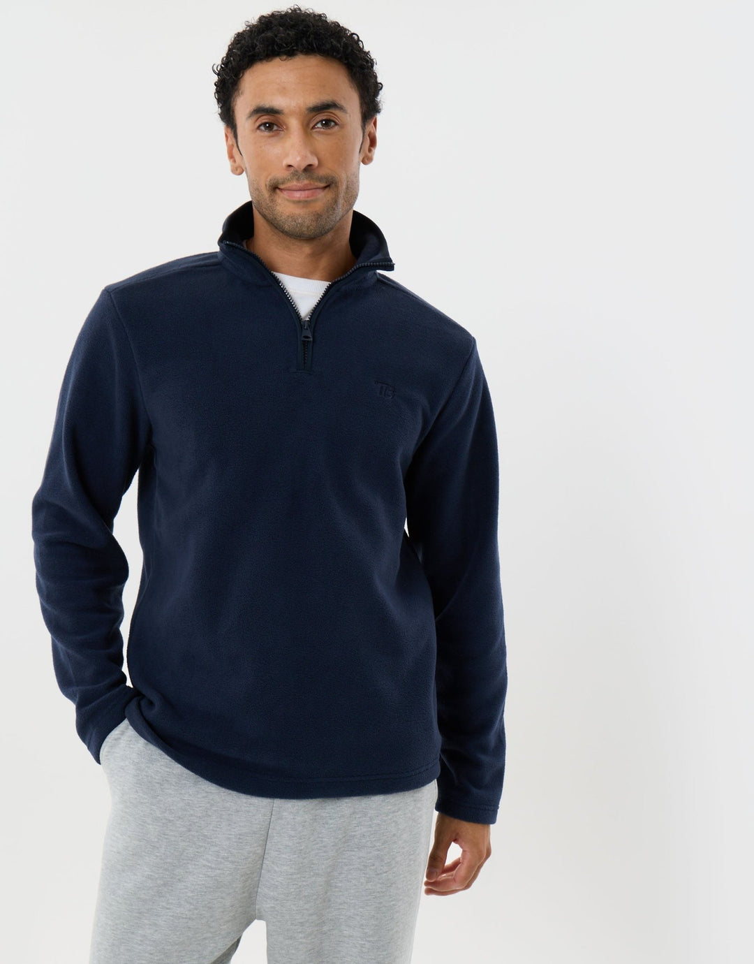 Quarter Zip Fitness Fleece in Navy