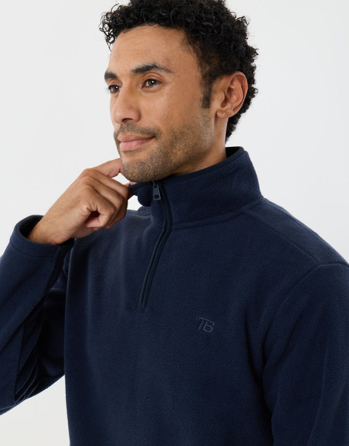 Quarter Zip Fitness Fleece in Navy
