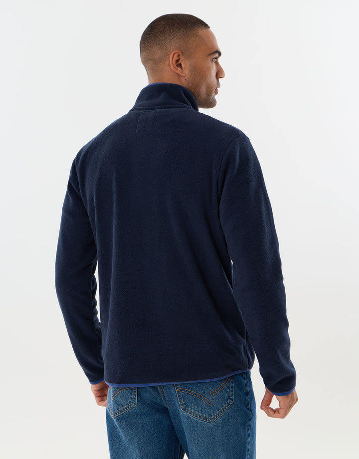 Quarter Zip Fitness Fleece with Pocket in Navy