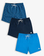 Blue Mix Swim Shorts (3 Pack)