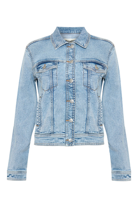Threadbare Denim Jacket in Light Blue Wash - flat lay