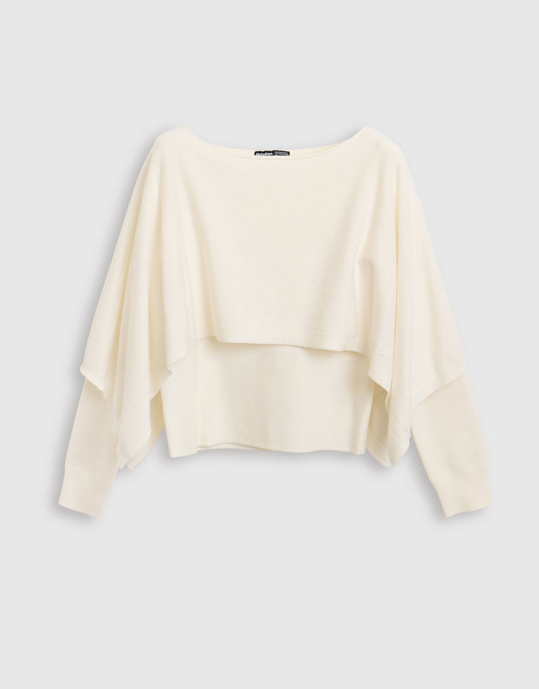 Long Sleeve Cape Top in Ecru