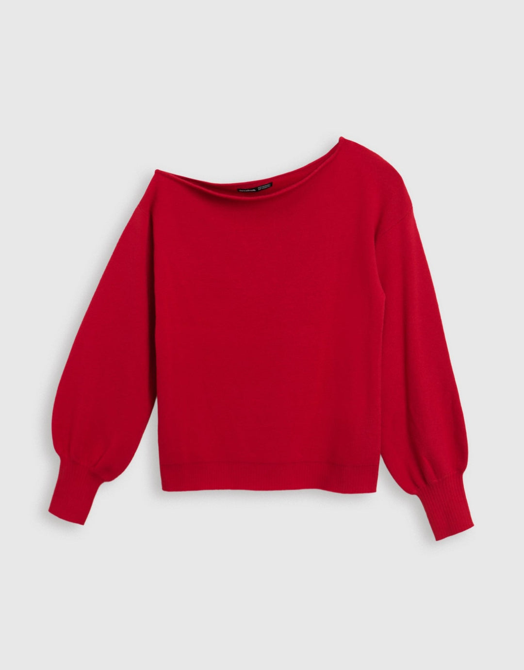 The Signature Soft Slash Neck Jumper in Red