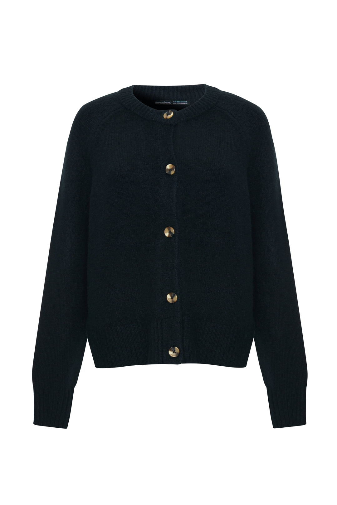 Black Button Up Knitted Cardigan