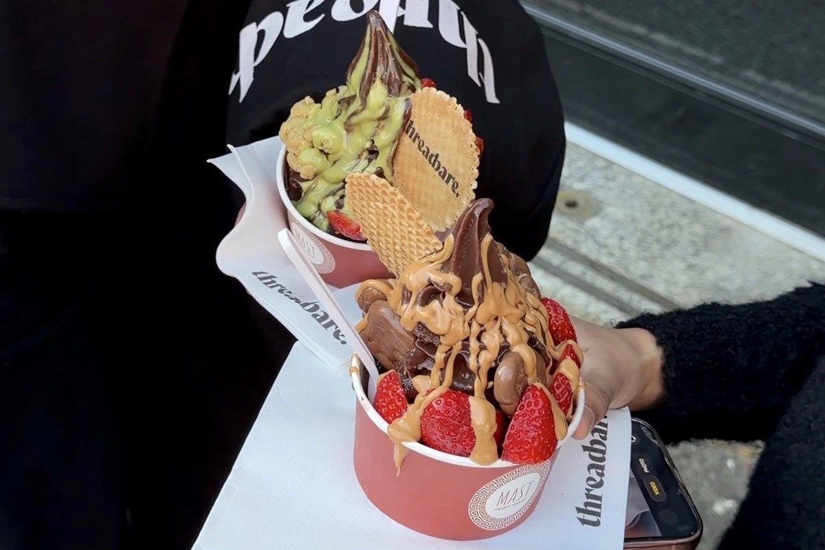 MAST frozen yoghurts with Threadbare wafers
