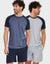Grey Marl & Navy Raglan Loungewear Set (4-Piece Set) (2 Pack)