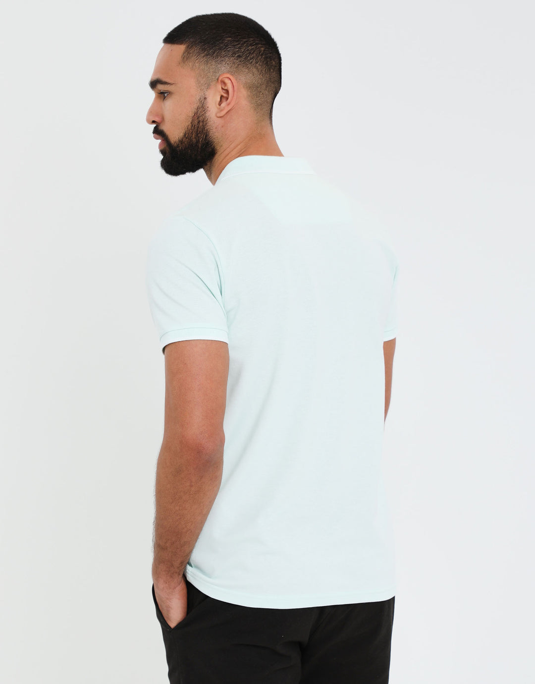 Mint Green Two Tone Pique Classic Polo Shirt