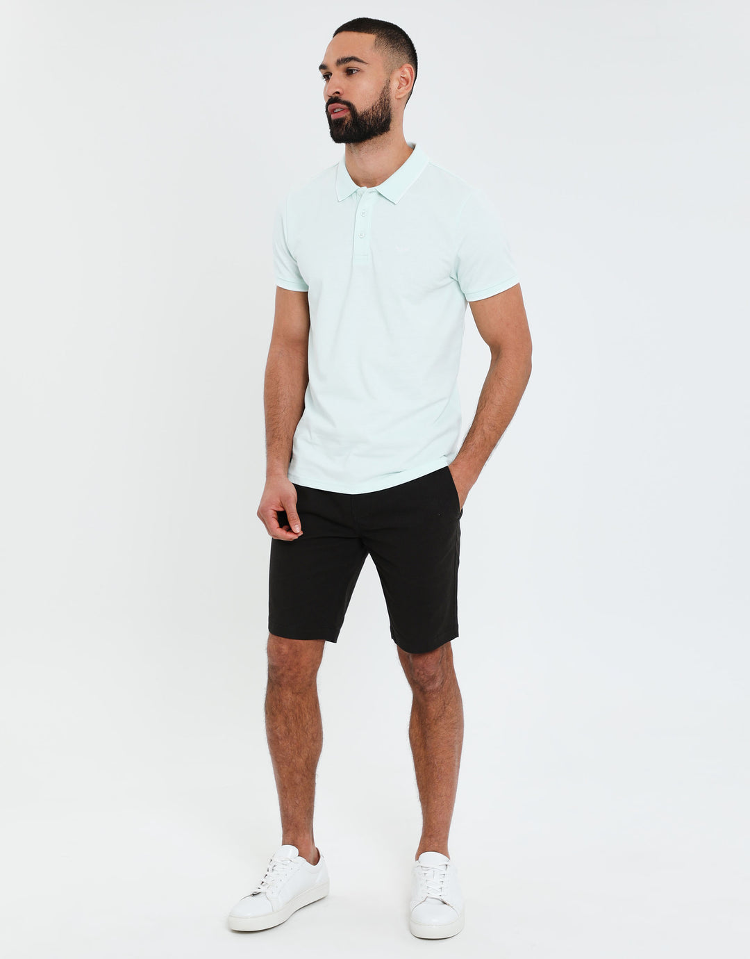 Mint Green Two Tone Pique Classic Polo Shirt