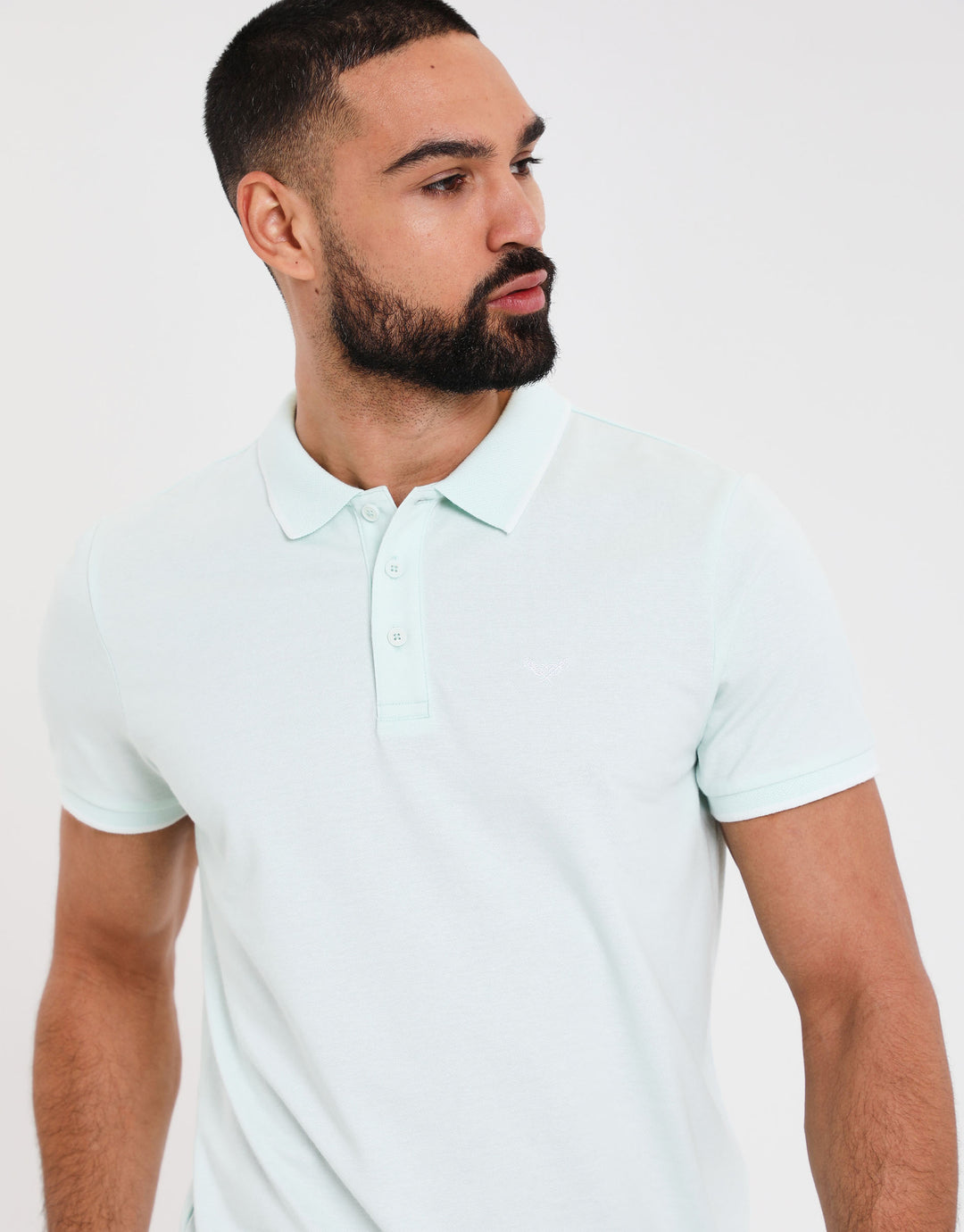 Mint Green Two Tone Pique Classic Polo Shirt