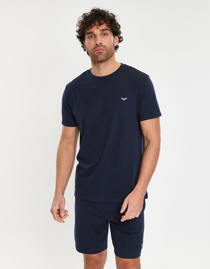 Navy & Grey Marl Two-Piece Loungewear Set (4-Piece Set) (2 Pack)