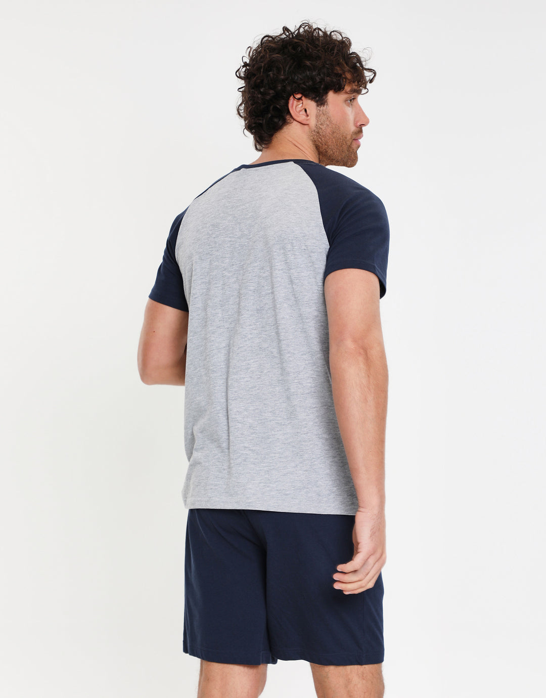 Navy & Grey Marl Loungewear Set (2-Piece Set)