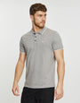 Grey Two Tone Pique Classic Polo Shirt