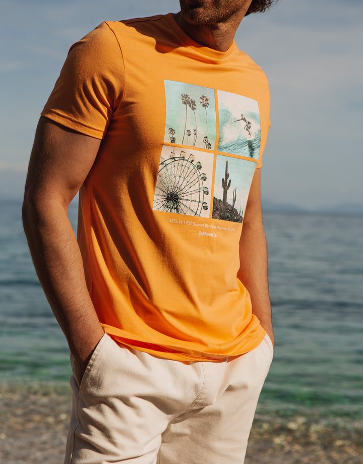 Papaya Los Angeles Print T-Shirt