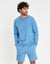 Tranquil Blue Crew Neck Fleece Sweatshirt