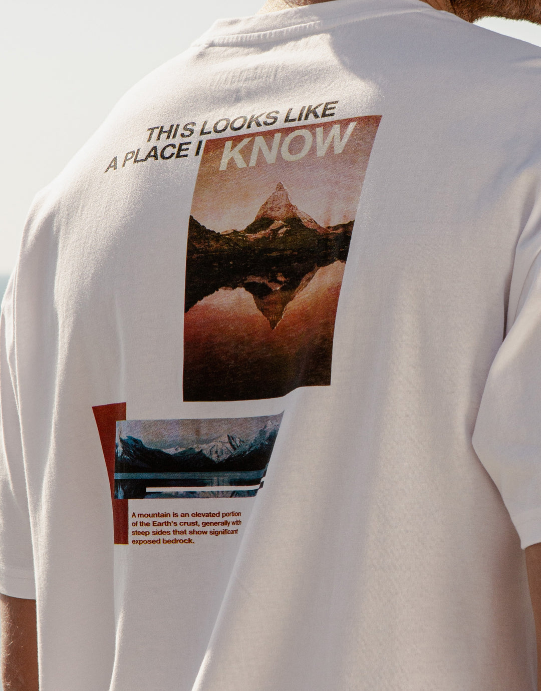 White Wanderlust Graphic Oversized T-Shirt