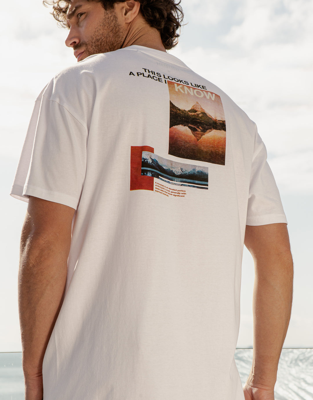 White Wanderlust Graphic Oversized T-Shirt