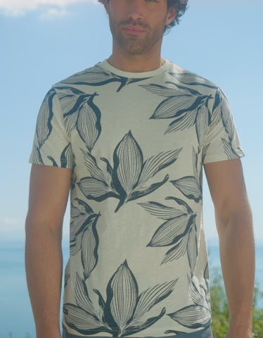 Ecru Floral Print T-Shirt