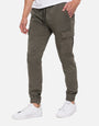 Khaki Green Slim Fit Cargo Trousers