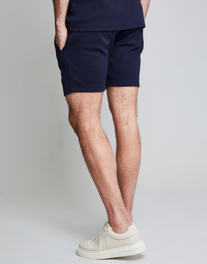 Threadbare Luxe Men's Navy Pique Shorts