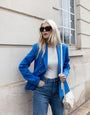 Blue Buttoned Tailored Blazer