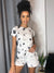 Black Graphic Print Pyjamas (2-Piece Set)