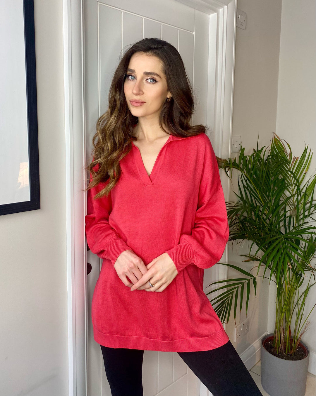 Pink Rugby Style Top