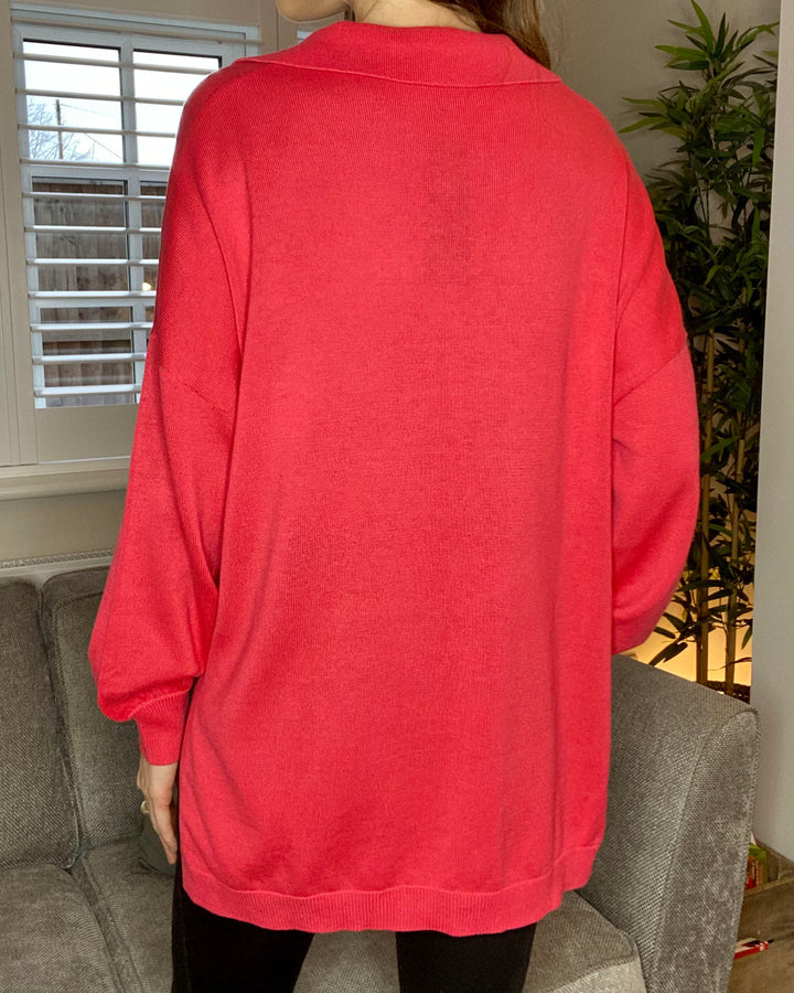 Pink Rugby Style Top