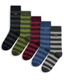 Colour Mix Striped Socks (5 Pack)