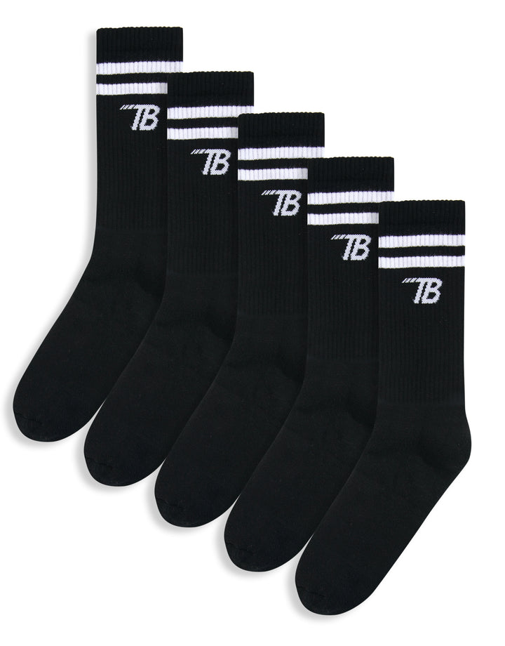 Black Fitness Socks (5 Pack)