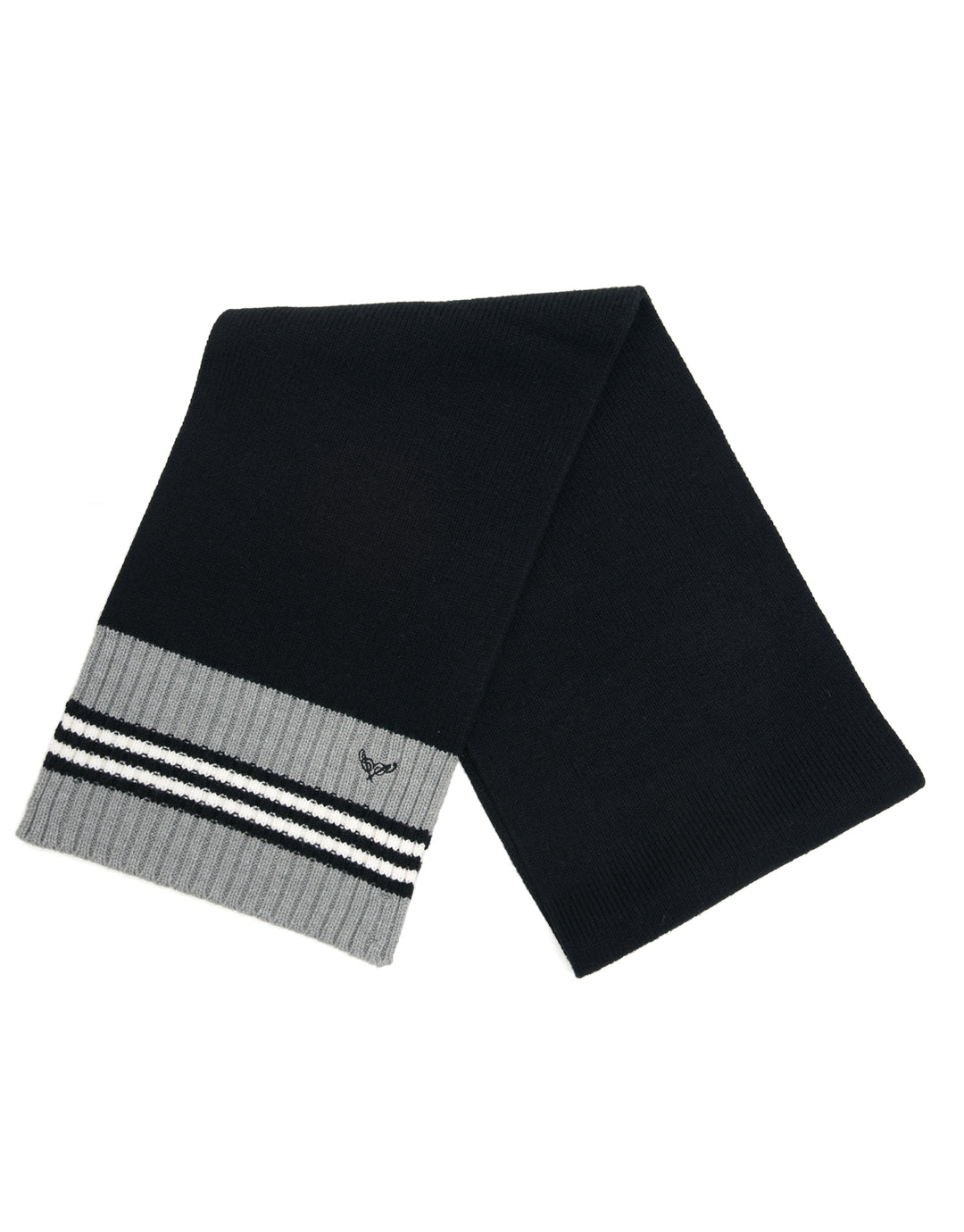 Black Knitted Hat & Scarf (2-Piece Set)