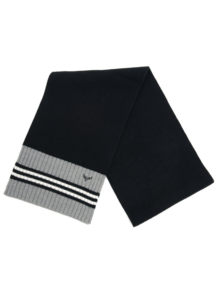 Black Knitted Hat & Scarf (2-Piece Set)