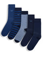 Blue Mix Patterned Socks (5 Pack)
