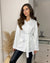 White Leather PU Tie Blazer