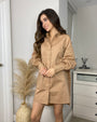 Taupe Shirt Dress