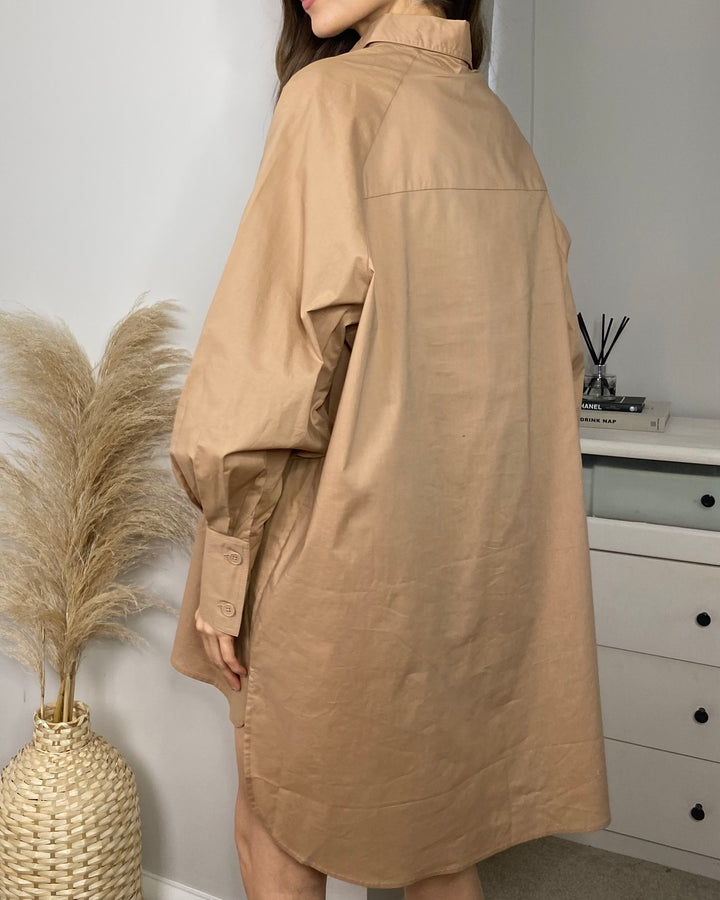 Taupe Shirt Dress