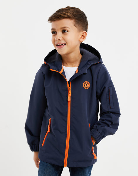 Boys' Navy Blue Lightweight Tonal Contrast Kids' Jacket – Threadbare