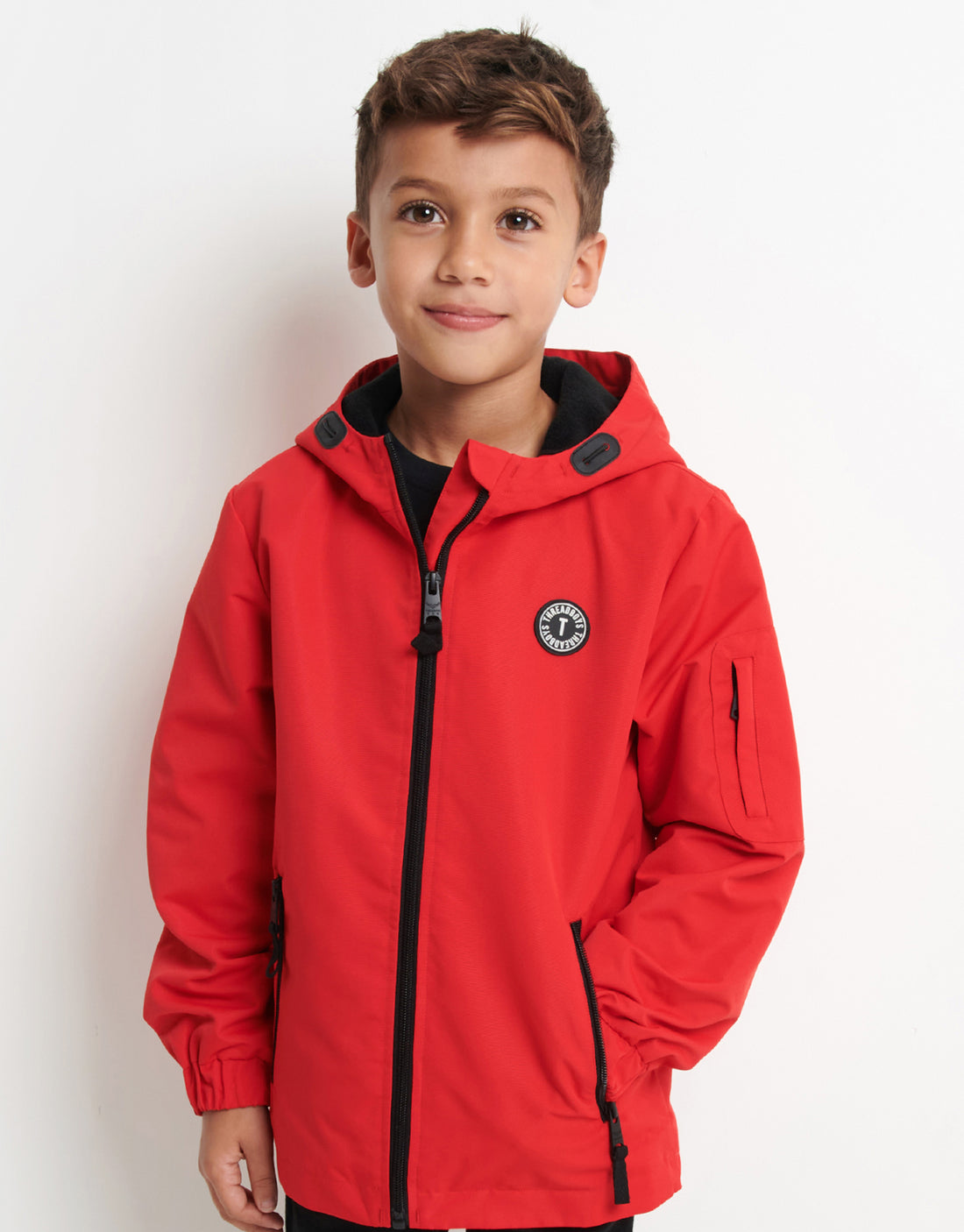 Boys' Red Lightweight Fleece Jacket – Threadbare