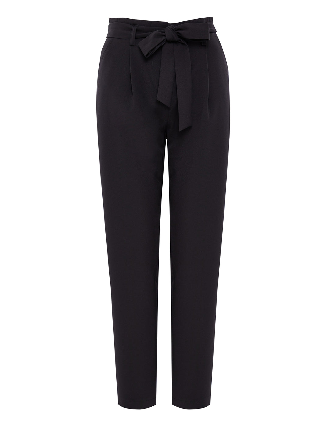 Black Paperbag Waist Trousers
