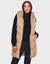 Tan Brown Longline Padded Gilet