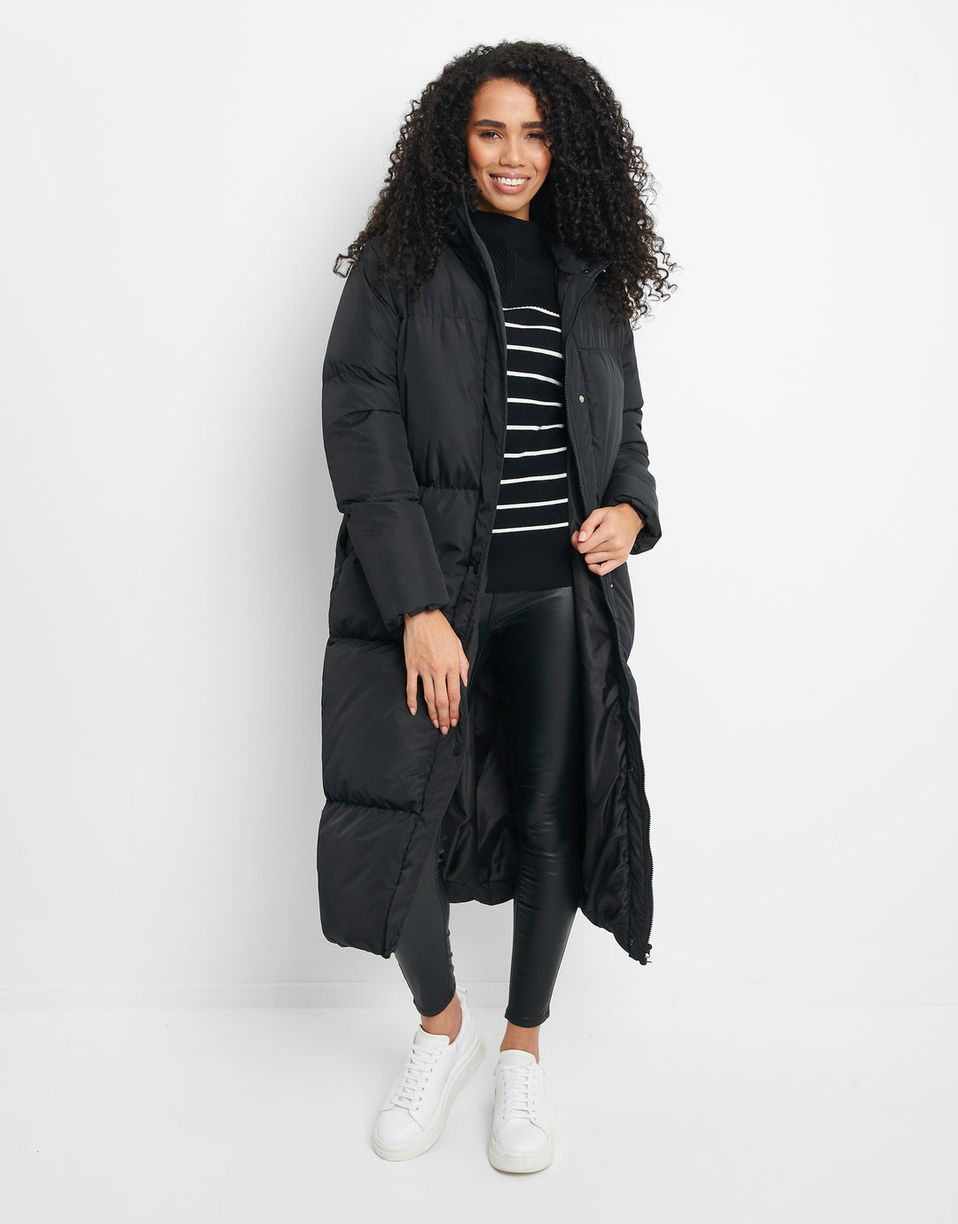 Threadbare Belted Maxi Puffer Coat Buy Threadbare Black Belted