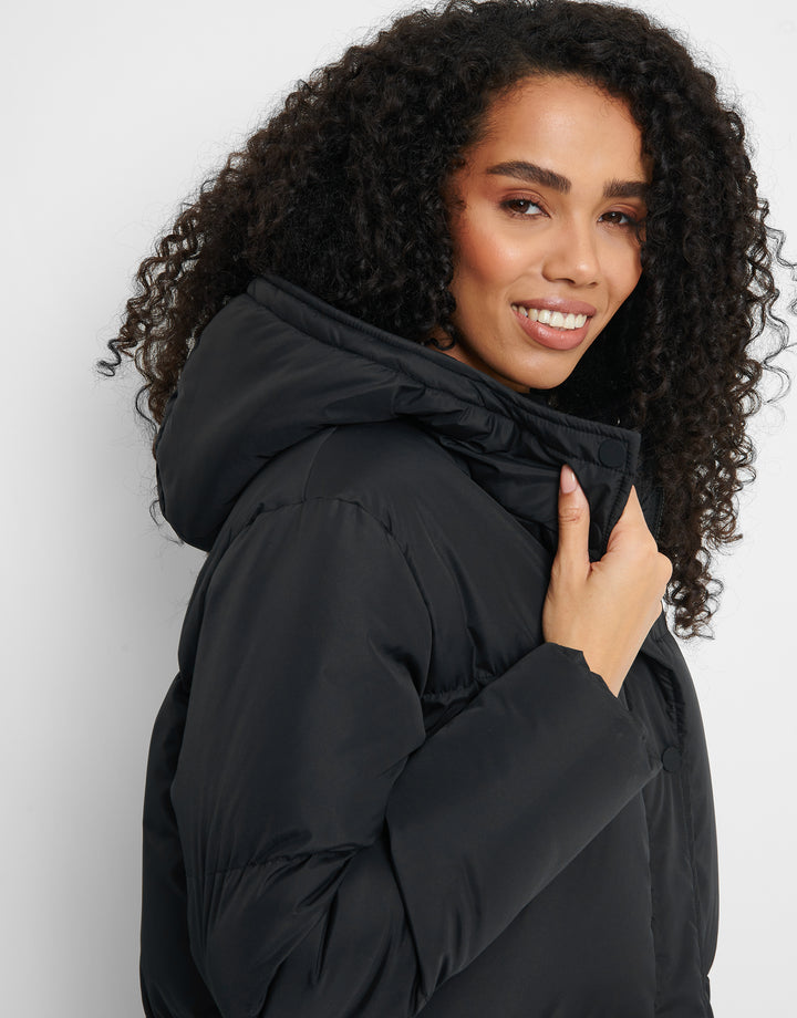 Black Maxi Puffer Jacket